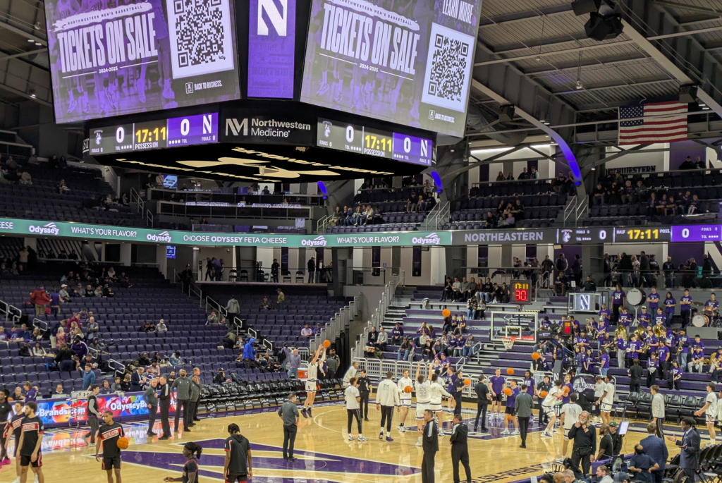 northwestern northeastern basketball 001 1024x685 - Northeastern vs Northwestern Basketball Game at Welsh Ryan Arena 2024