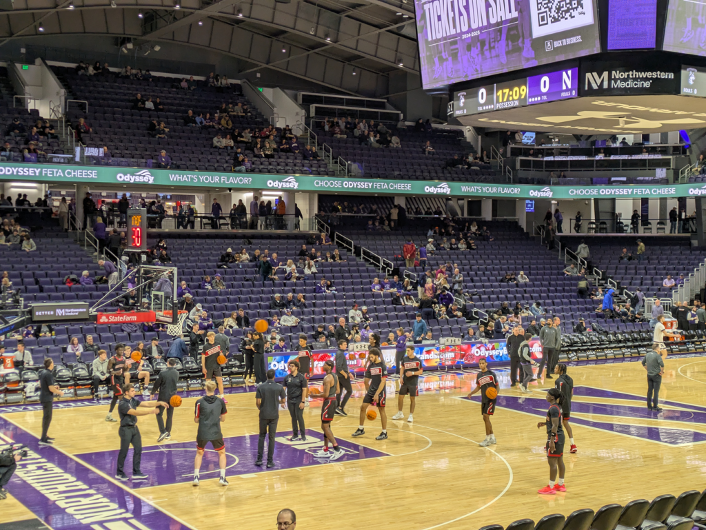 northwestern northeastern basketball 002 1024x769 - Northeastern vs Northwestern Basketball Game at Welsh Ryan Arena 2024