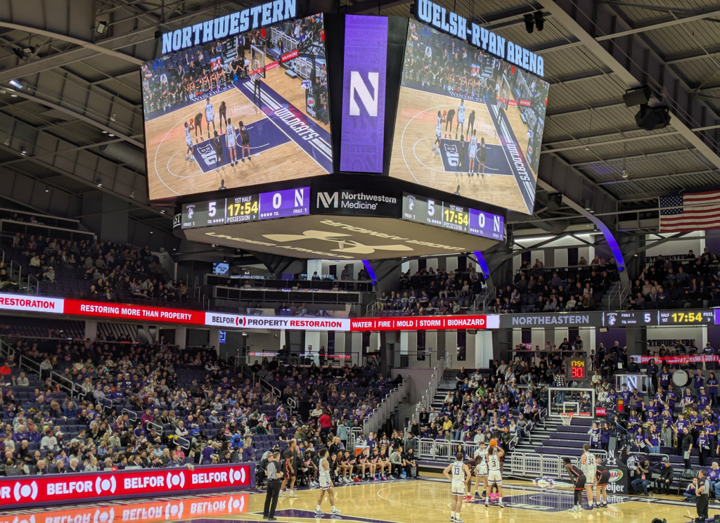 northwestern northeastern basketball 004 1024x744 - Northeastern vs Northwestern Basketball Game at Welsh Ryan Arena 2024