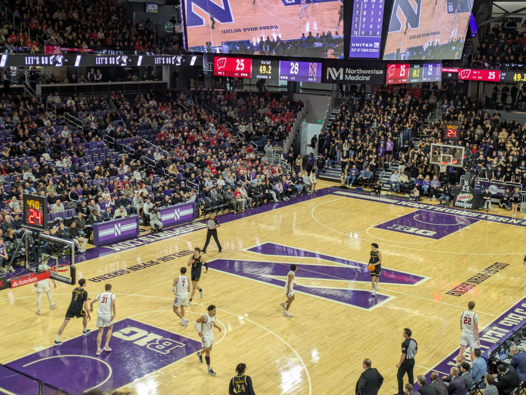 northwestern wisconsin basketball 005 1024x769 - Wisconsin vs Northwestern Basketball Game at Welsh Ryan Arena 2025