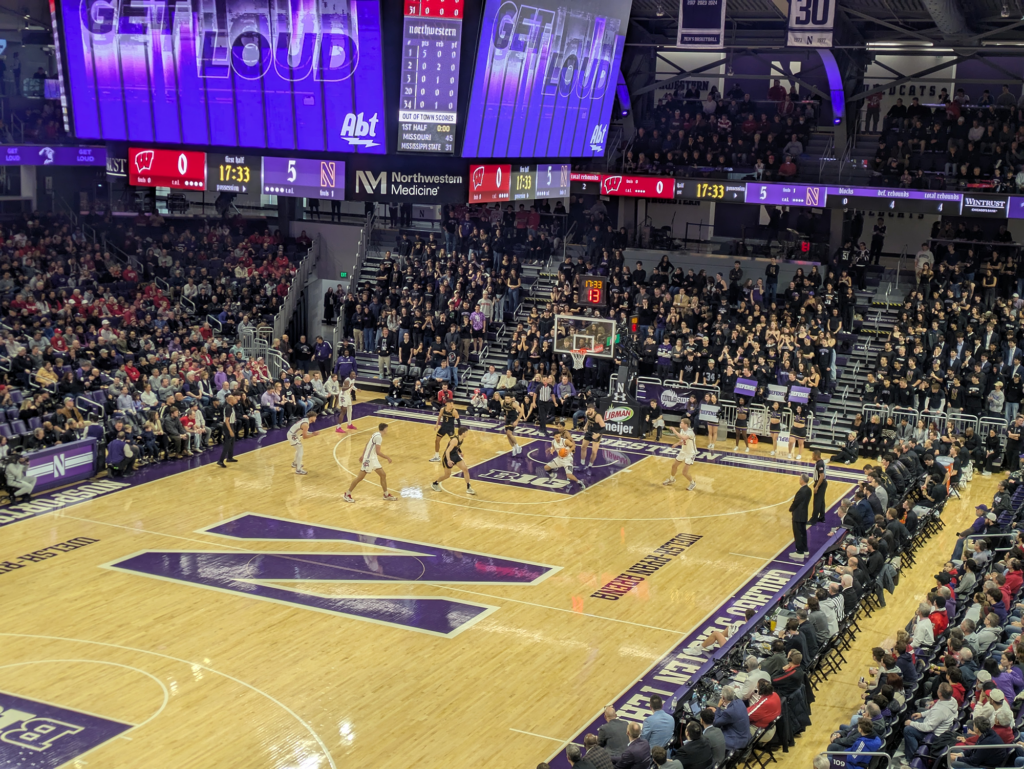 northwestern wisconsin basketball 006 1024x769 - Wisconsin vs Northwestern Basketball Game at Welsh Ryan Arena 2025